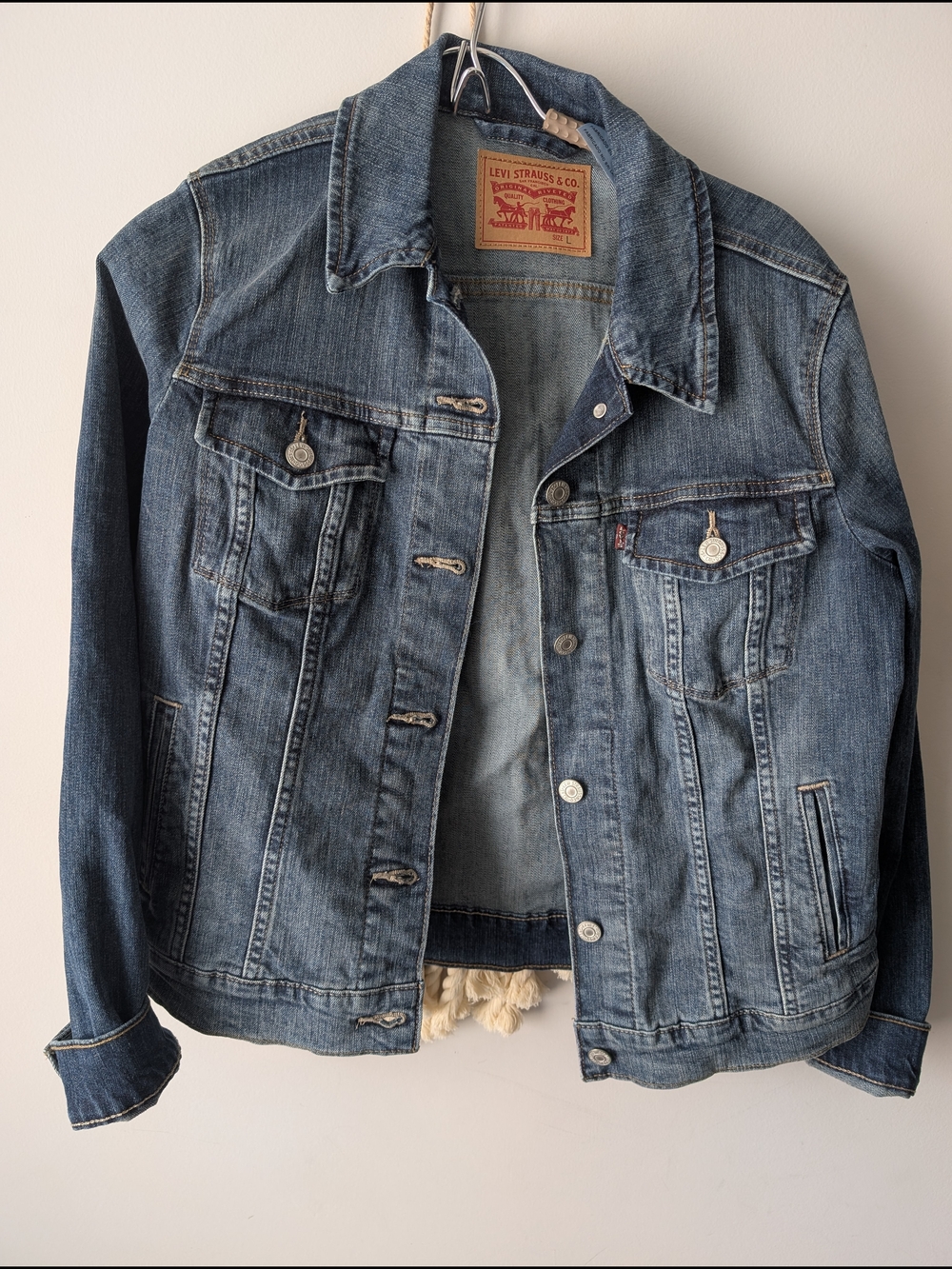 Levi's Blue Wash Denim Jacket Junior Large